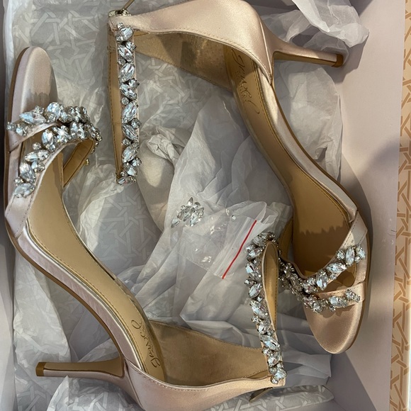 JEWEL BADGLEY MISCHKA Caroline Embellished Strap Evening Shoe - 7.5 - Picture 3 of 5